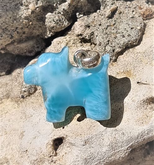 Auf den Hund gekommen....Larimar-Anhänger 