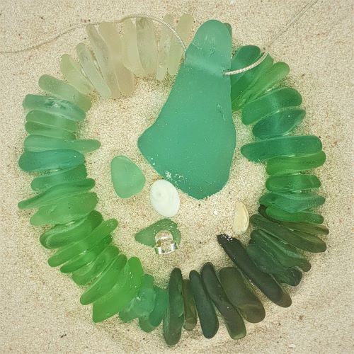 Seeglas Armband : So schimmert das Meer - VERKAUFT- 