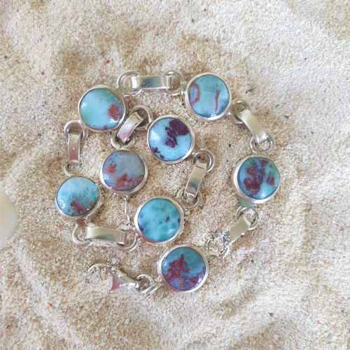 Larimar-Art Armband, rund - VERKAUFT -