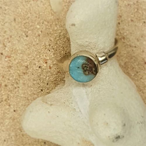 Larimar Art Ring, klein und fein