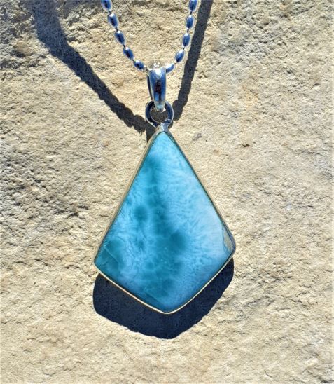Larimar Art Anhänger, beidseitig tragbar  