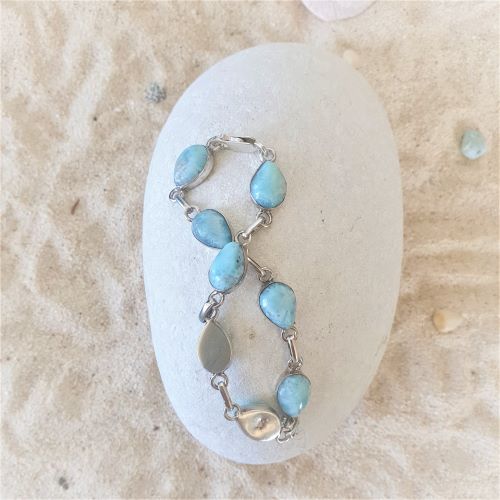 Larimar-Armband, kleine Tropfenform  -VERKAUFT -