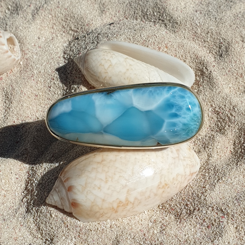 Unikat: Larimar Ring in AAA Qualität - VERKAUFT -