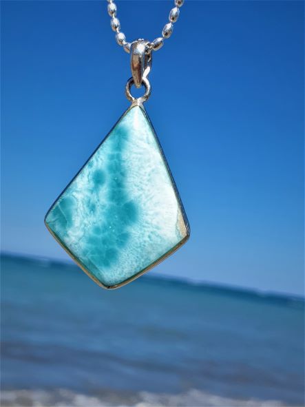 Larimar Art Anhänger, beidseitig tragbar  