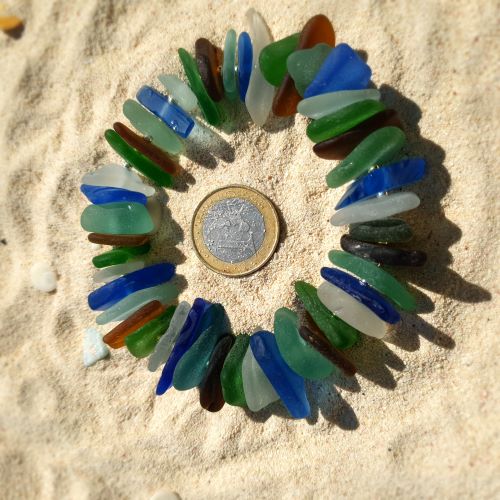 Kunterbuntes Seeglas Armband 