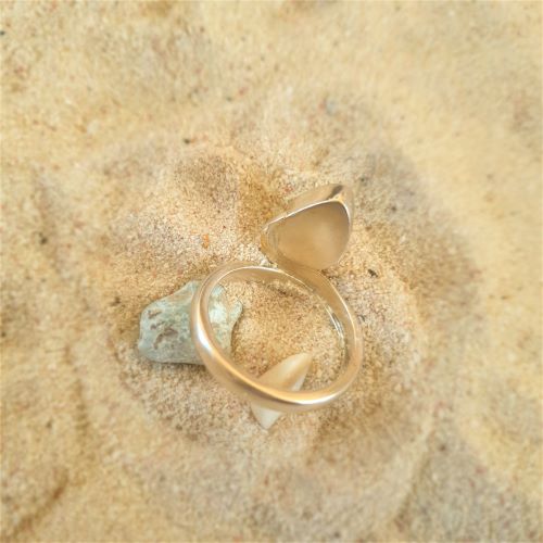 Larimar Ring als Schlange geformt 