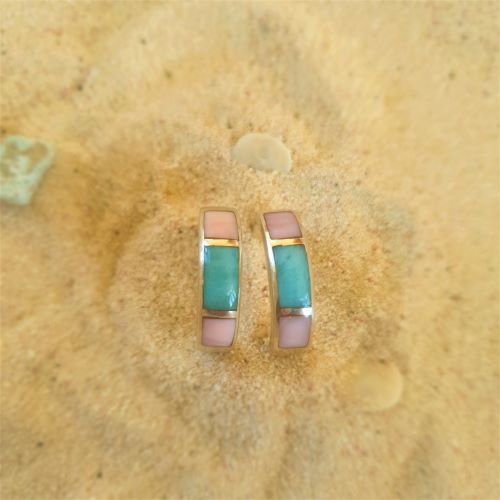 Larimar-Ring mit Muschel-Königin  - VERKAUFT -