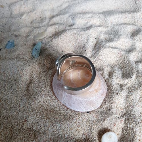 Larimar Ring in Pfeilform, verstellbar -VERKAUFT-