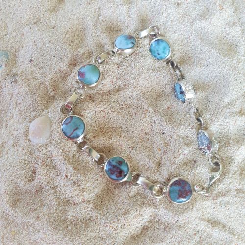 Larimar-Art Armband, rund - VERKAUFT -