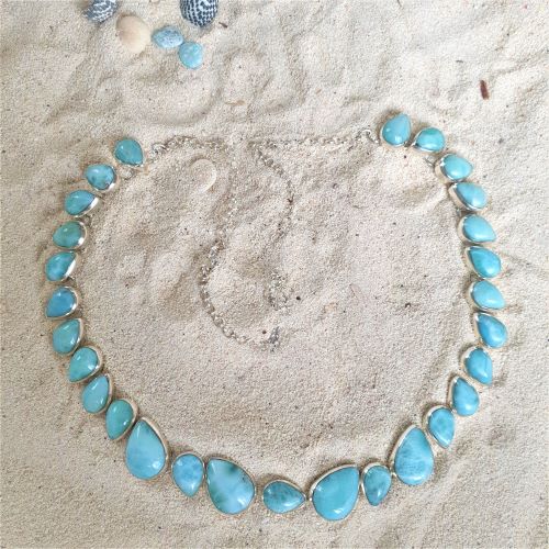 Unikat: Larimartropfen Collier
