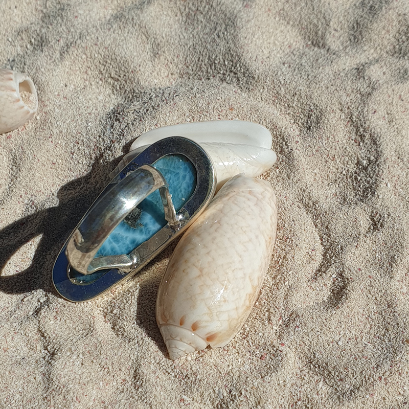 Unikat: Larimar Ring in AAA Qualität - VERKAUFT -