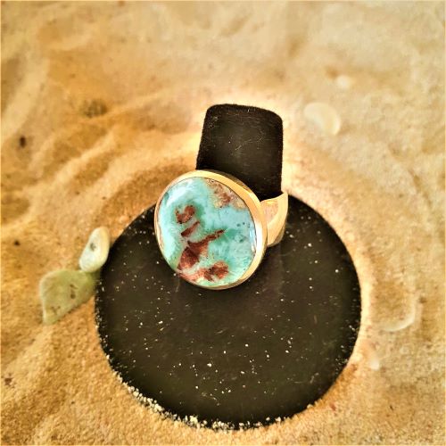 Larimar Art Ring, rund 
