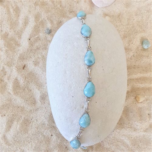 Larimar-Armband, kleine Tropfenform  -VERKAUFT -