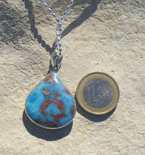 Larimar Art Anhänger, beidseitig tragbar -VERKAUFT -
