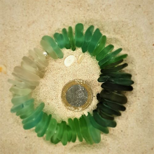 Seeglas Armband : So schimmert das Meer - VERKAUFT- 