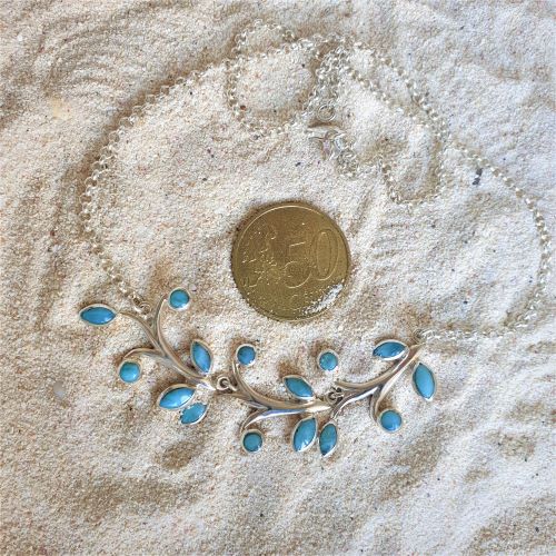 Larimar Blumen-Collier -VERKAUFT -